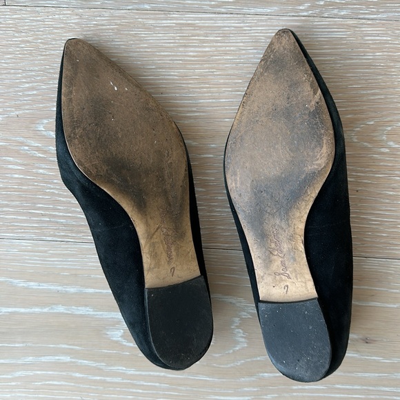 Chic Black suede Sam Edelman pointed toe flats - Picture 9 of 10